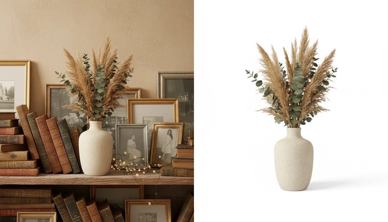 Ваза на белом фоне для каталога -- AI обработка фото товара