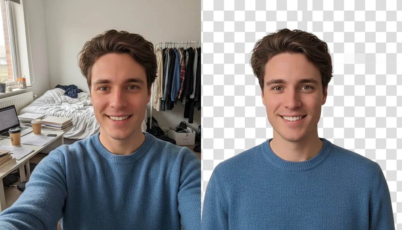 Фото без фона — портрет человека до и после удаления фона онлайн