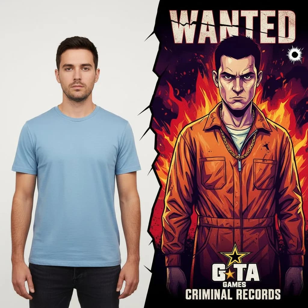 Фото в стиле загрузочного экрана GTA — cel-shading эффект нейросетью