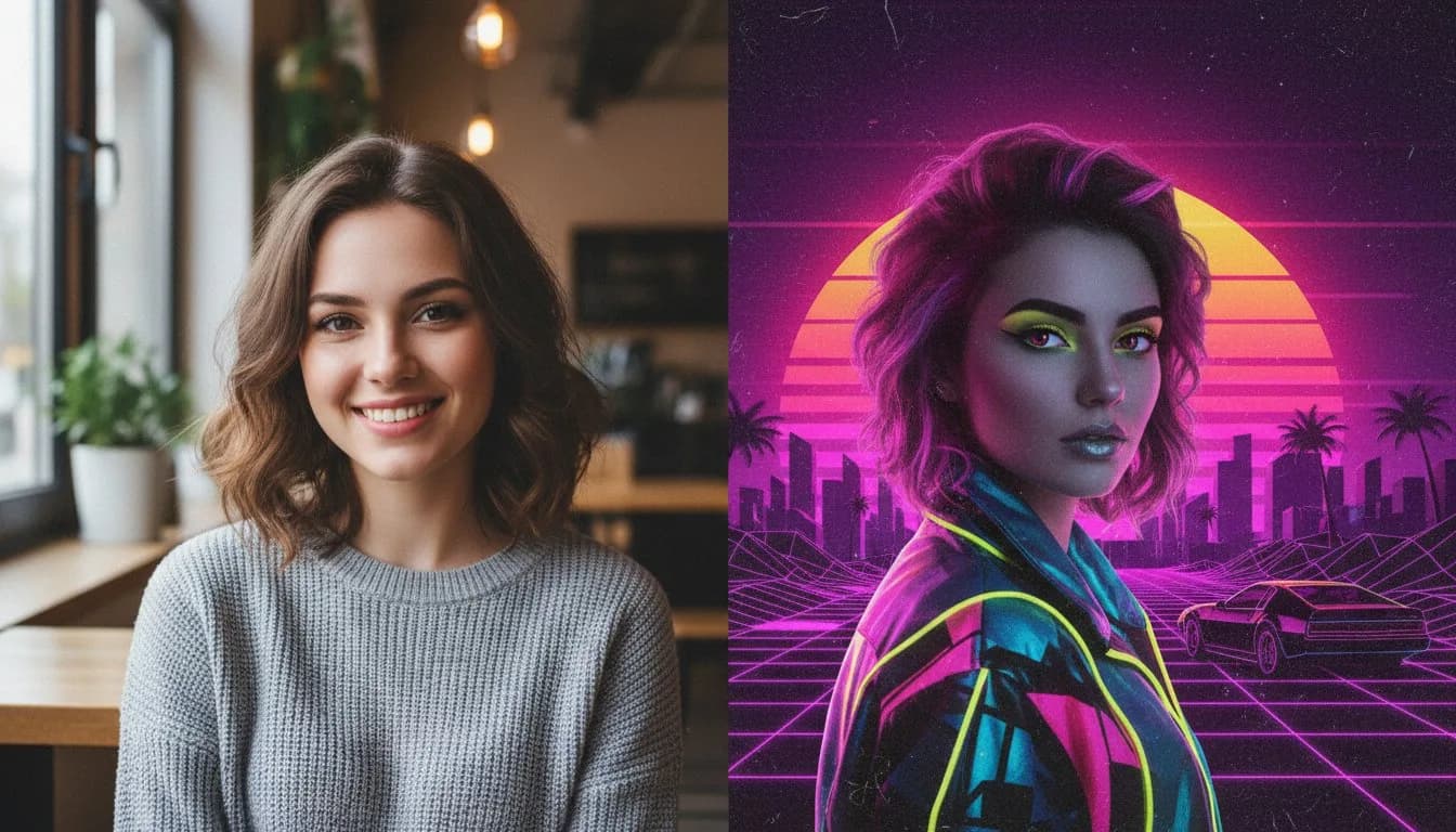 Фото в стиле ретро онлайн — ретровейв, ретро космос, ретрофутуризм