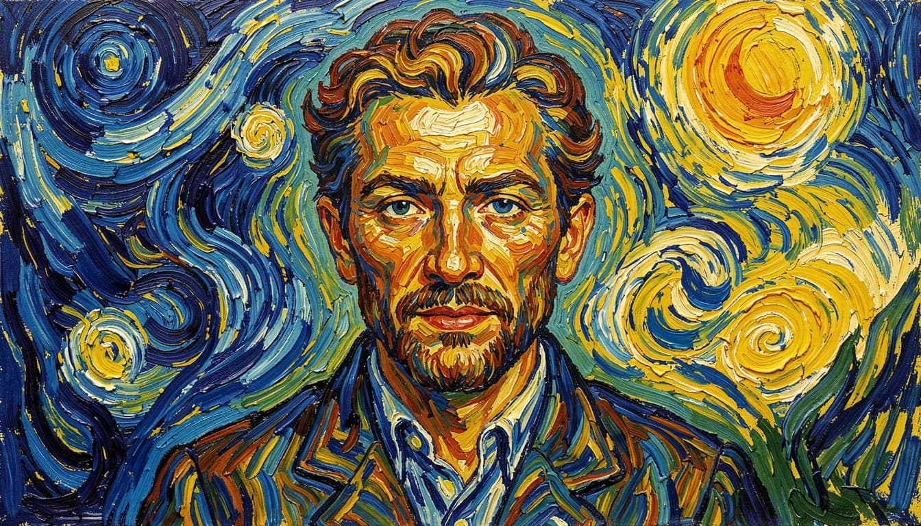 Портрет в стиле Ван Гога — нейросеть превращает фото в масляную живопись