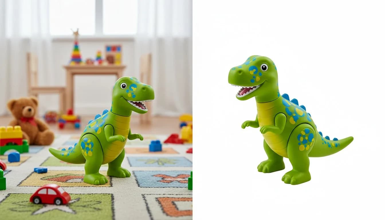 Удалить фон с фото игрушки -- до и после, белый фон для Ozon Wildberries