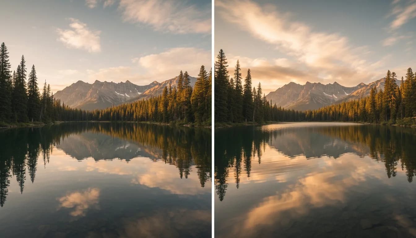 Видео из пейзажного фото — AI добавляет движение облаков и воды