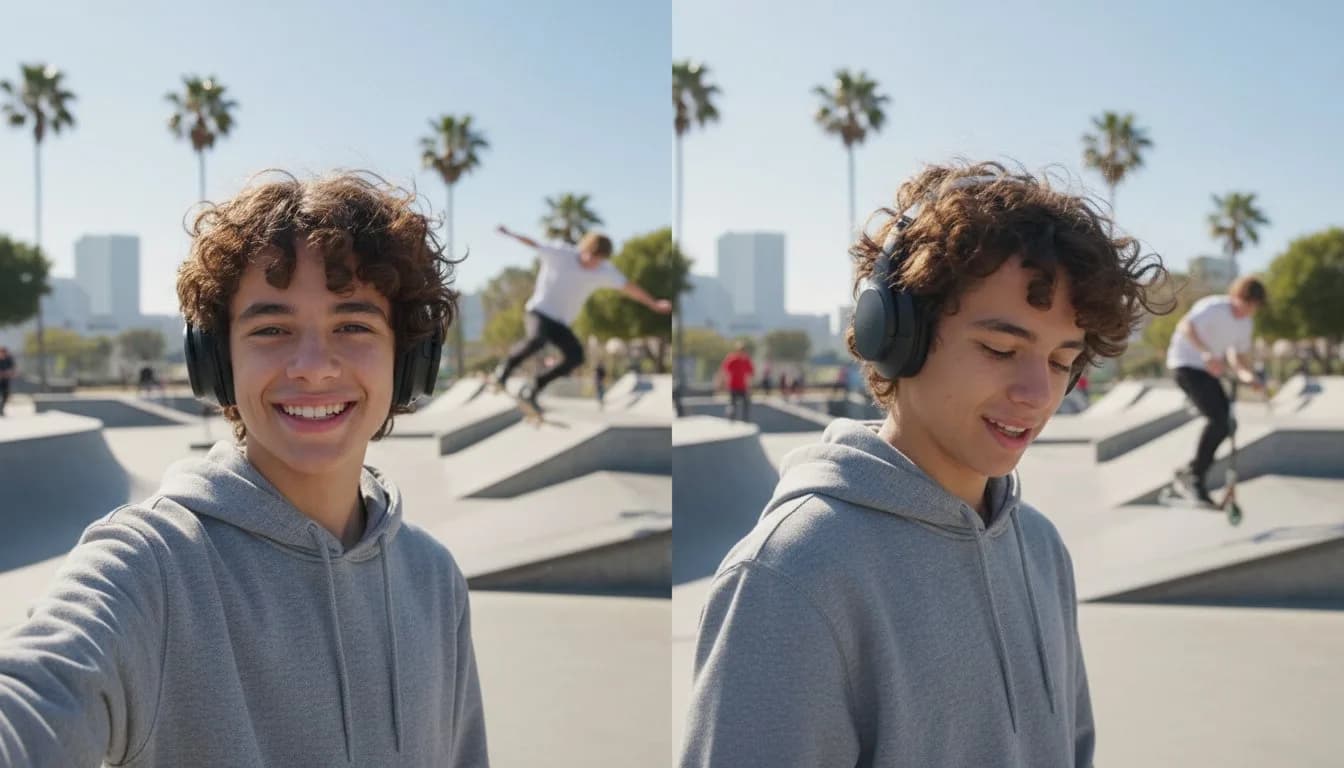 Видео из селфи — нейросеть оживляет фон скейтпарка