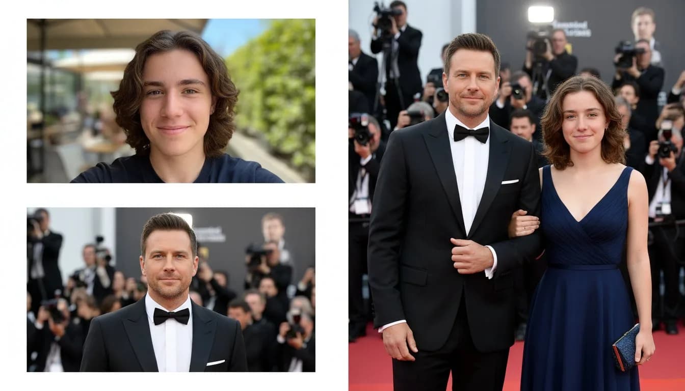 AI вставляет лицо в фото со знаменитостью — реалистичный результат нейросети