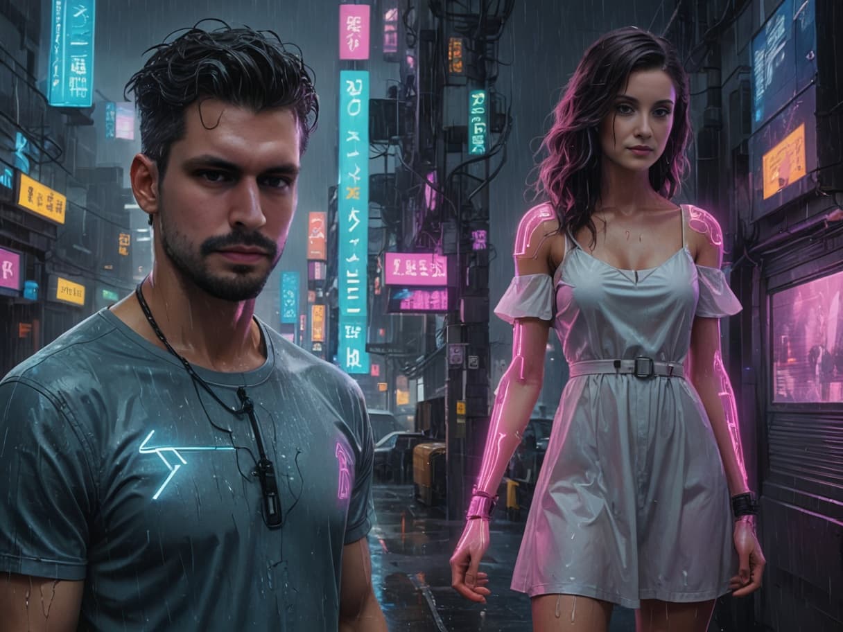 Фото в стиле киберпанк — нейросеть онлайн